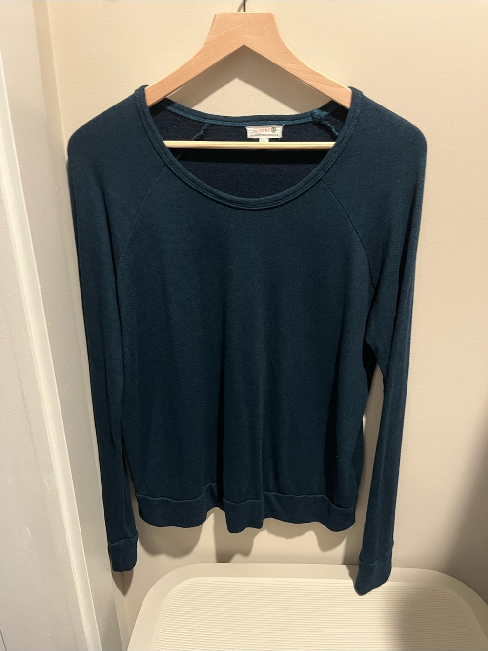 Anthropologie Teal Crewneck Sweatshirt